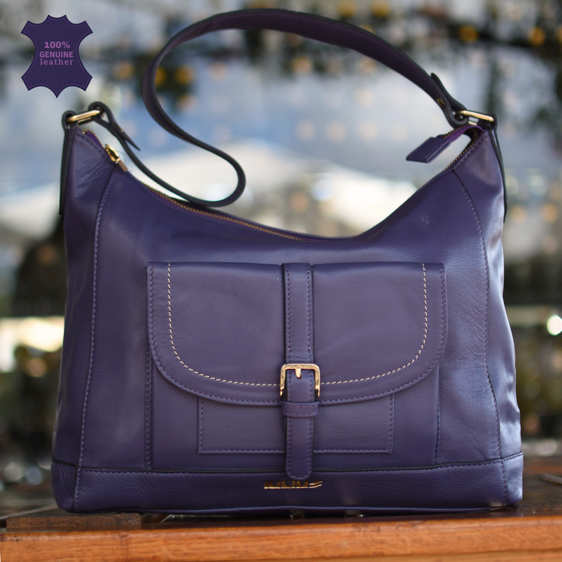 Bolso de Hombro de Cuero Morado – Elegante y Funcional – IULIUS-1
