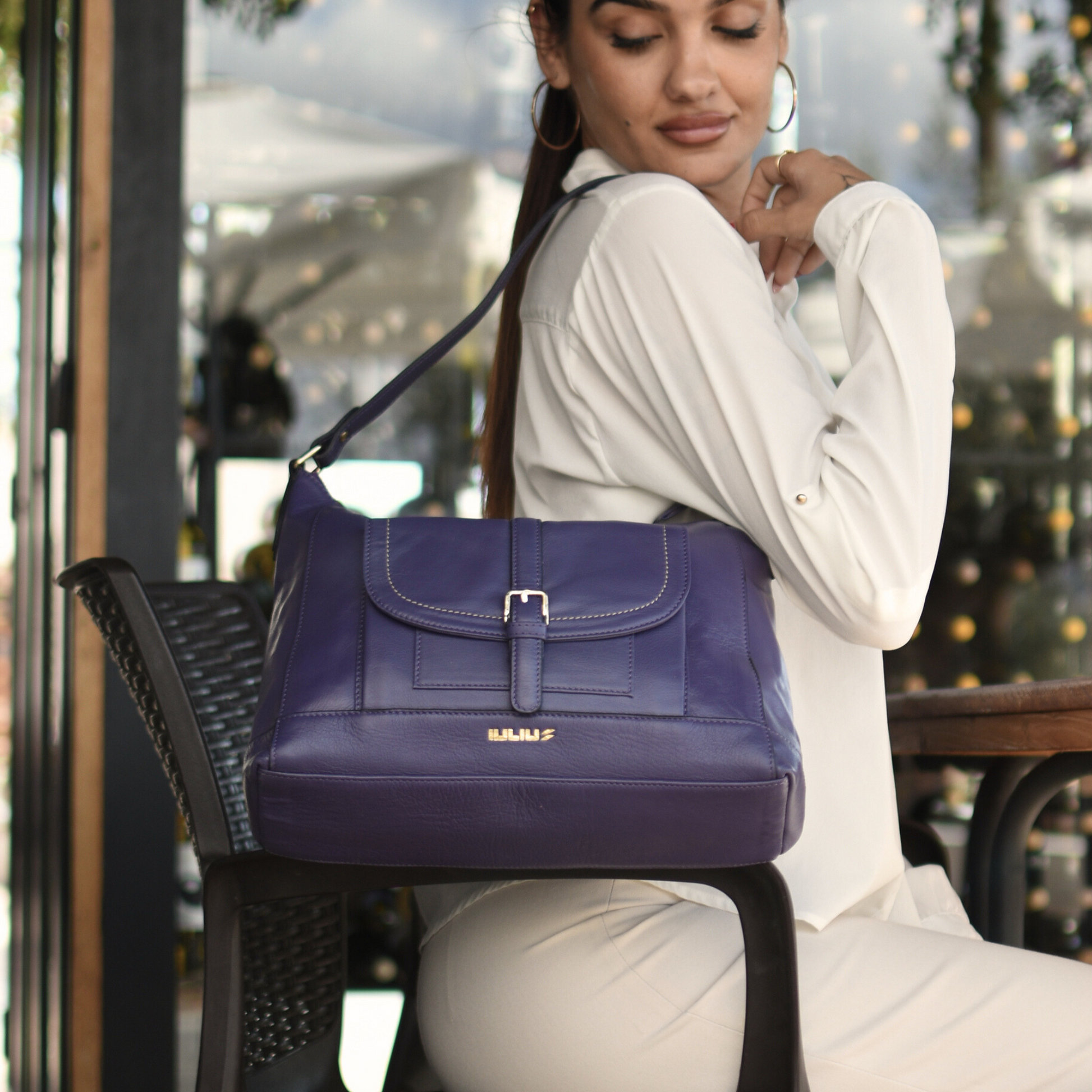 Bolso de Hombro de Cuero Morado – Elegante y Funcional – IULIUS-2