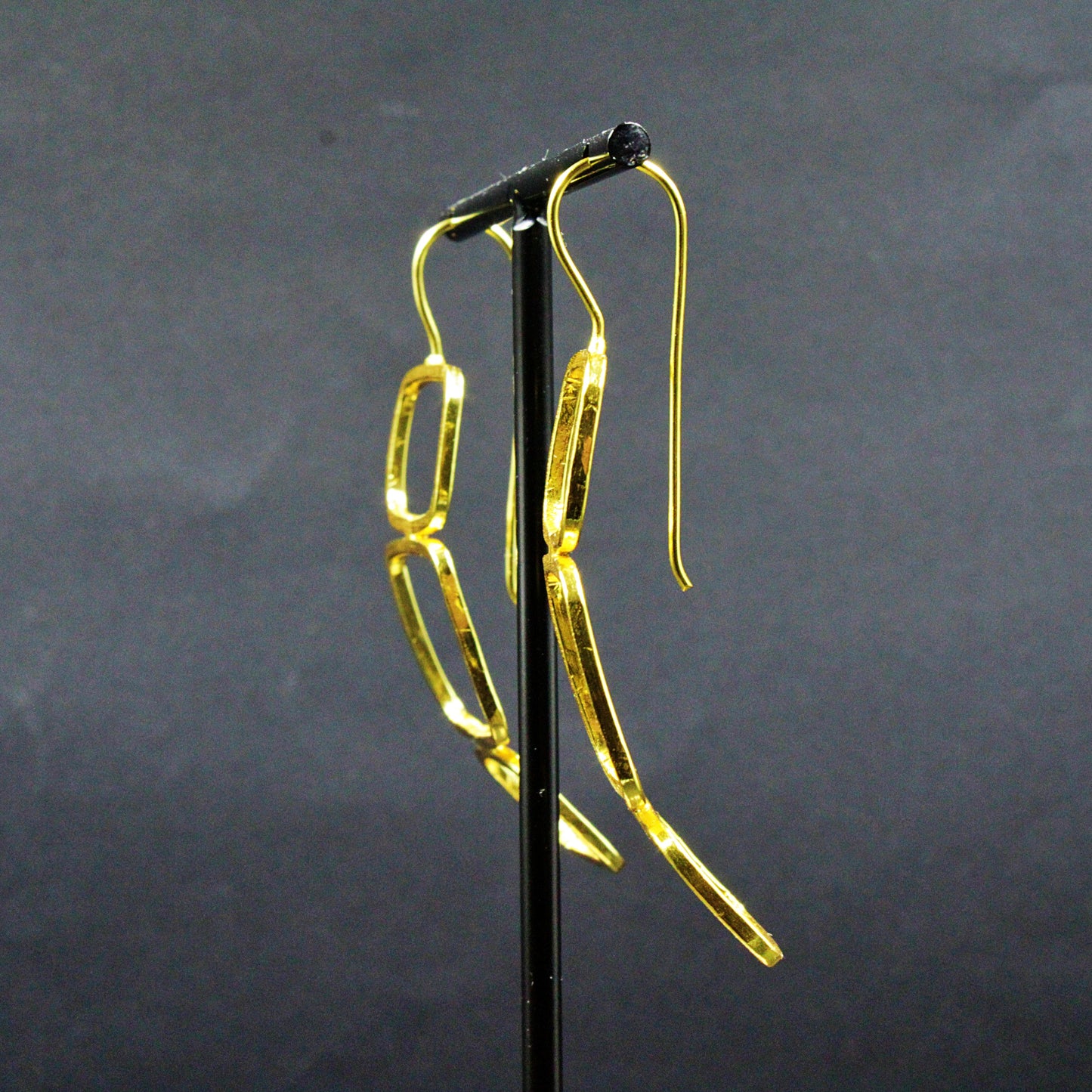 Pendientes LIEN bañados en oro-3