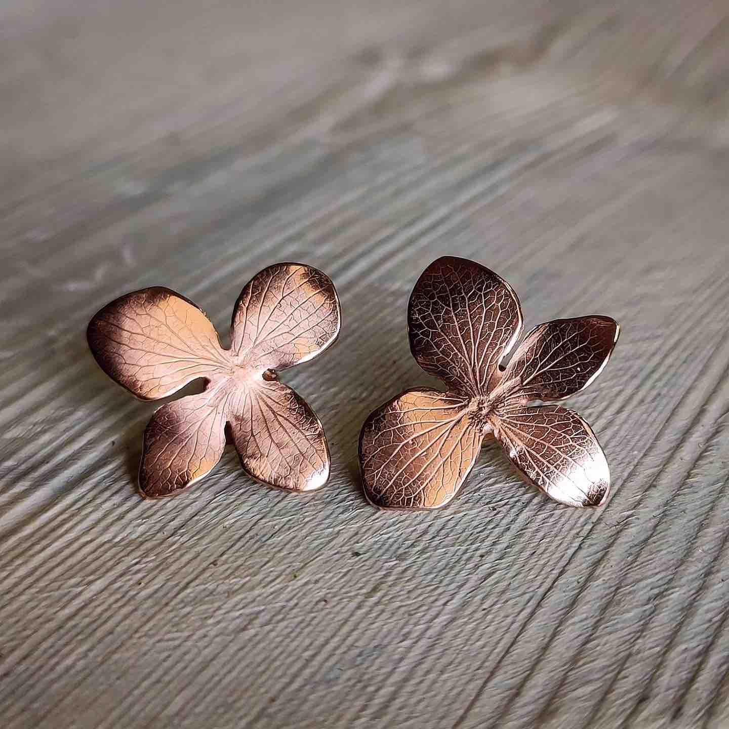 Pendientes Flor de Hortensia-2